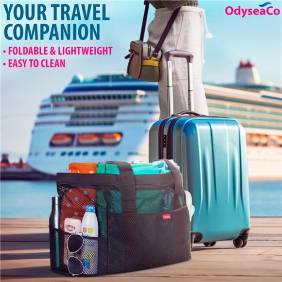 Large Mesh Beach Bag - Beach Tote - Beach Bags Waterproof Sandproof - Beach Bag - Picture 6 of 16